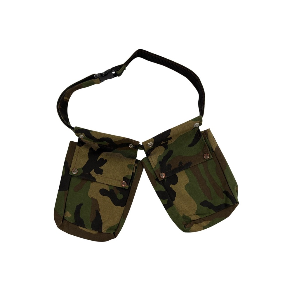 Rattlers Brand Camo Double Pouch Utility Belt Tactical Hunting Hip Bag Canvas